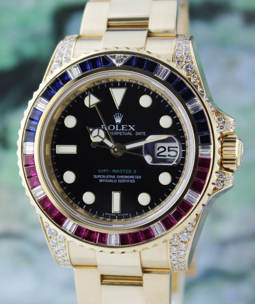 (image for) A ROLEX 18K YELLOW GOLD GMT MASTER 116758 SARU